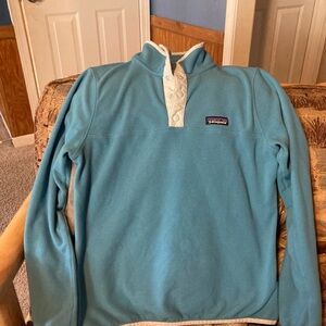 Patagonia blue fleece pullover